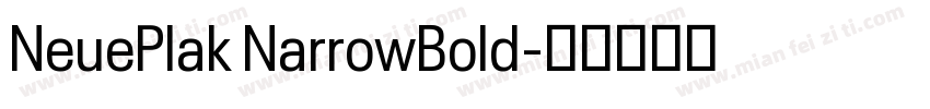 NeuePlak NarrowBold字体转换